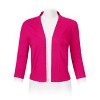 Women’s 3/4 Sleeve Cropped Cardigan Sweaters Open Front Knit Short Bolero Shrugs - 3 of 4