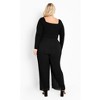 Avenue Women's Plus Size Victoria Pleated Pull On Pant - image 3 of 4