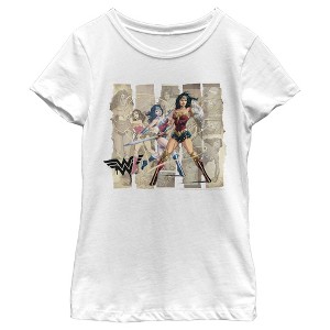 Girl's Wonder Woman Through the Years Panels T-Shirt - 1 of 4