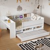 PAGED Twin Size Daybed Modern Wooden Bed Frame with Shelves and 2 Drawers for Bedroom and Living Room - 2 of 4