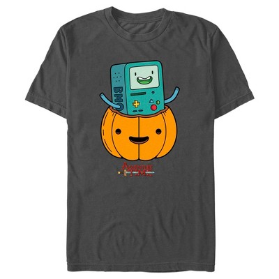 Men's Adventure Time Halloween Bmo Jack-o'-lantern T-shirt - Charcoal ...