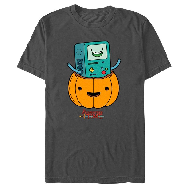 Men's Adventure Time Halloween BMO Jack-o'-lantern T-Shirt, 1 of 6