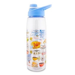 Silver Buffalo Gilmore Girls Stars Hollow Icons Water Bottle With Lid | Holds 28 Ounces - 1 of 4