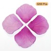 Unique Bargains Faux Silk Artificial Flower Rose Petals for Wedding Decoration 2x2 Inch 3200 Pcs Purple - 3 of 3