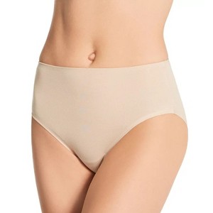 TC Fine Intimates Women's Cotton Comfort High-Cut Brief Panties, Warm Beige - 1 of 2
