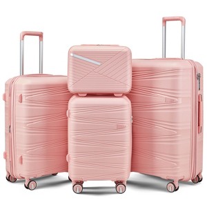 4 PCS Expandable ABS Hard Shell Lightweight Luggage Set with Spinner Wheels and TSA Lock 14"20''24''28'' 4L - ModernLuxe - 1 of 4