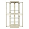 FURNIinspire Utility Storage Cabinets Glass Display Cabinet, Modern Glass Bar Cabinet For Living Room, Kitchen, White, 12.2"*24.21"*71.46" - 4 of 4