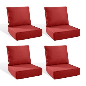 Buenhomino 24"x22" Outdoor Deep Seat Cushion Set, 6-inch Thicked Waterproof Patio Furniture Cushions with Removable Cover,8 Colors - 1 of 4