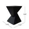 Twisted Hourglass Outdoor Accent Table, Lightweight Concrete Patio End Table for Outside Use, Patio Side Tables -Christopher Knight Home - 4 of 4
