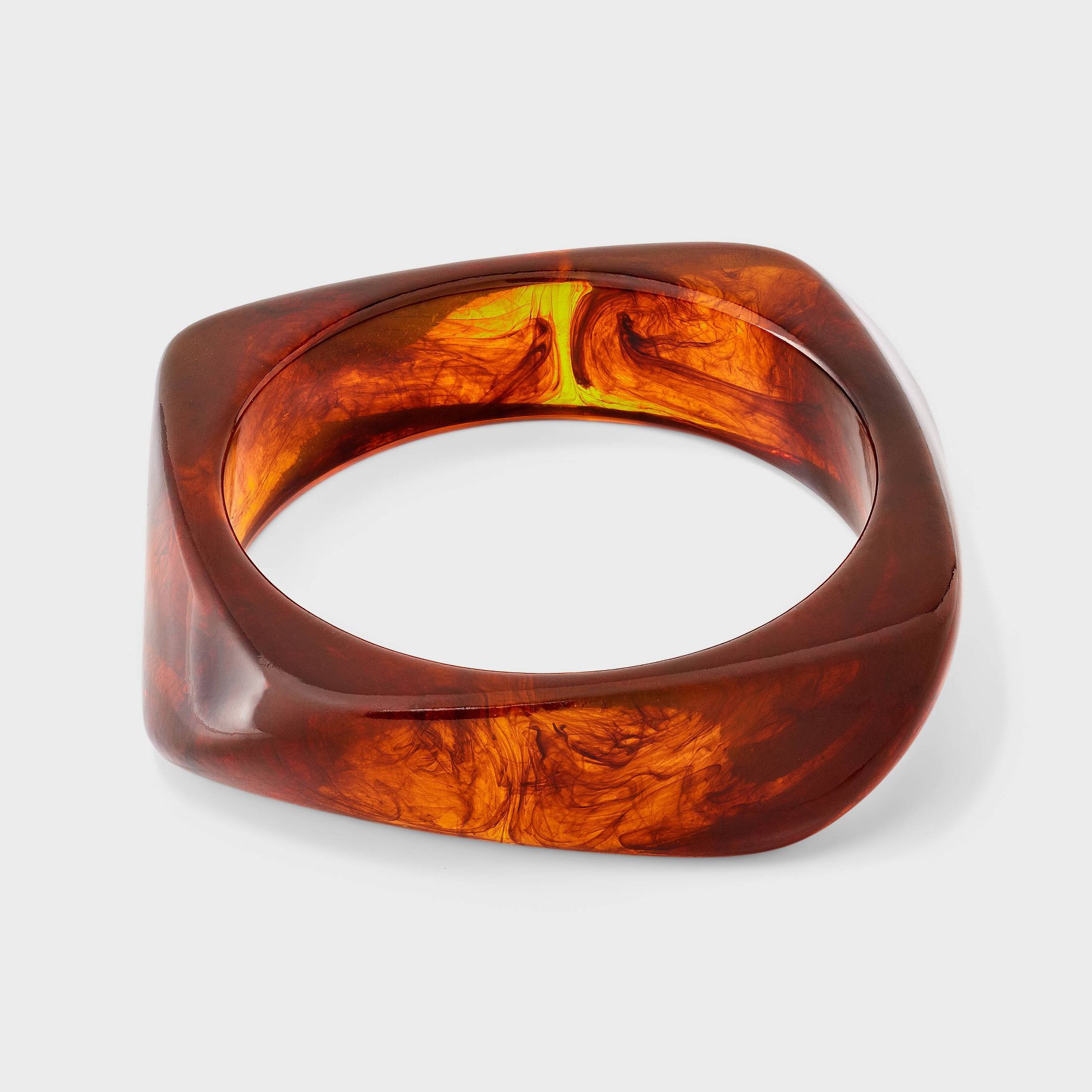 Resin Marble Bangle Bracelet - A New Day™ Brown