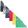 Pack of 4 Paisley Cotton Dog Bandana Triangle Shape  - One Size Fits Most - 2 of 4