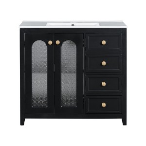 Versatile Bathroom Vanity with Sink: Elevate Your Space with Clean Lines and Contemporary Style in Any Finish - 1 of 4