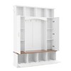CAVINAS Freestanding Coat Racks with Golden Hooks & Handles,Farmhouse Hall Tree with Adjustable Shelves,Entryway Furniture for Hanging Clothes,White - 4 of 4