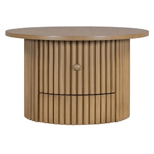Bella Depot 30.5''W Round Coffee Table with a Drawer for Living Room - 1 of 4