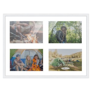 PosterPalooza | White Finish Collage Frame - White Mat, 20 Frame Sizes to Choose From, UV Acrylic - 1 of 4