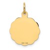 Black Bow Jewelry 14k Yellow Gold #1 Godmother Circle Charm or Pendant, 15mm - 3 of 4