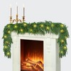 MOEPISY Pine Garlands, 9ft Pre-Lit Christmas Garland - 4 of 4