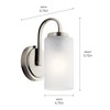 Kichler Lighting Kennewick 1 - Light Sconce in  Brushed Nickel - 3 of 3