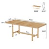 Resenkos Dining Table, Kitchen Table,Wood Dining Table, 63" Farmhouse Kitchen Dinner Table for 6 People,Brown - 2 of 3