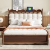 KIGFTSOD Queen Size Wooden Storage Platform Bed, with 2 Big Drawers, Twin-XL Size Trundle, One set of Sockets & USB Ports - 3 of 4