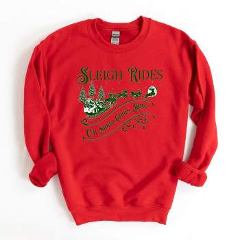 Simply Sage Market Women's Graphic Sweatshirt Sleigh Rides On Santa Claus Lane