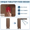 3-in-1 Folding Kitchen Table - 6-Wheel Mobile Cart with Storage for Small Spaces & Apartments - 4 of 4