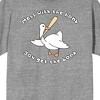 Honk Honk Am Meme Goose With Baseball Bat Mess With the Honk, Get the Bonk Unisex Heather Gray Graphic Tee - 2 of 3