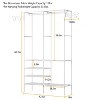 Metal Garment Rack Shoe Clothing Organizer Shelves - 4 of 4