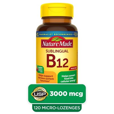 Nature Made Sublingual Vitamin B12 3000 mcg Micro - Lozenges - 120ct