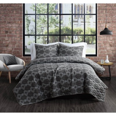 Twin XL 2pc Nina Quilt Set Gray - Brooklyn Loom