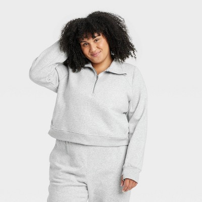 Women's Fleece Half Zip Pullover Sweatshirt - All In Motion™