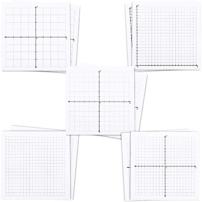 10-Pack Graph Paper Sticky Notes, Self Stick, 5 Designs Perfect for Draw Graph, Math Class & Construction Workers