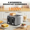 4 Slice Toaster, Compact Toaster with Extra Wide Slots for Toasting Bread, Bagel, Cancel/Bagel/Defrost Function, Dual Independent Controls - 2 of 4