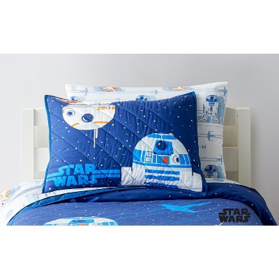 Saturday Park Star Wars Droids Sham - 20x26 Blue