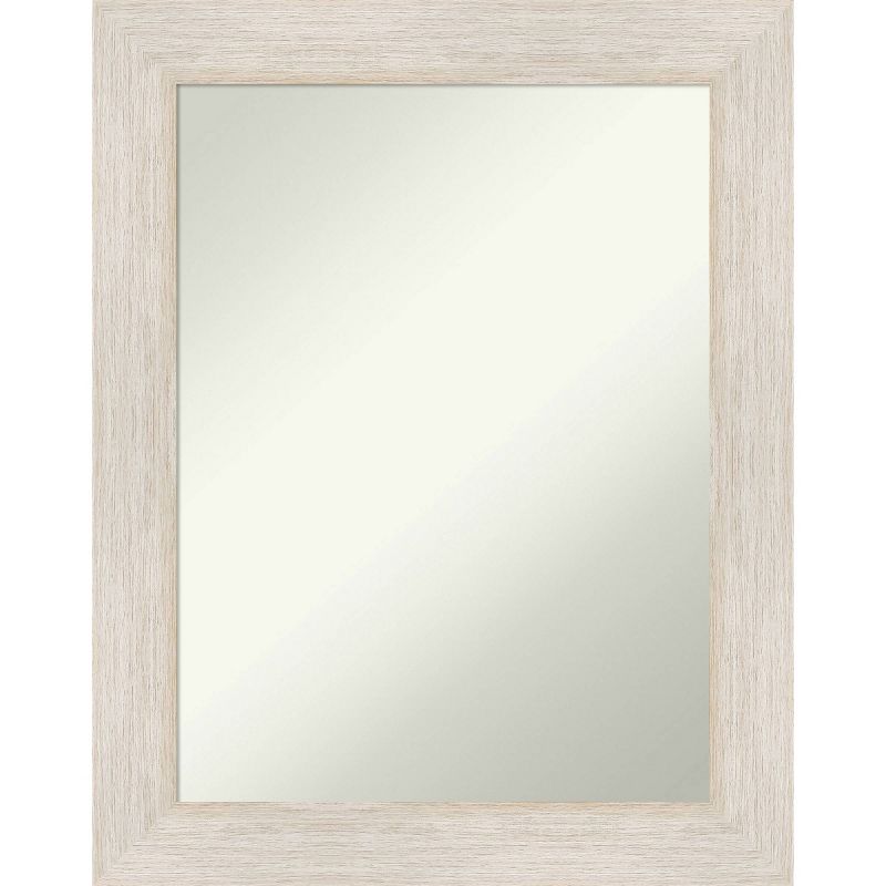 23&#34; x 29&#34; Non-Beveled Hardwood Whitewash Wood Wall Mirror - Amanti Art, 1 of 10