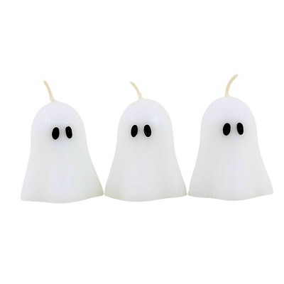Tag 2.0 Inch Ghost Mini Candle Set Halloween Spooky Sculpted Candles