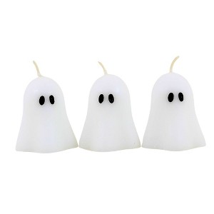 Tag 2.0 Inch Ghost Mini Candle Set Halloween Spooky Sculpted Candles - 1 of 3