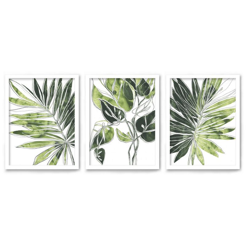 Americanflat Minimalist (Set Of 3) Triptych Wall Art Modern Botanicals By World Art Group - Set Of 3 Framed Prints, 1 of 6