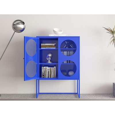 VYNXARIA Modern Blue Storage Cabinet - Stylish Buffet Sideboard for Home & Office