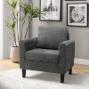Deionides Tufted Wooden Upholstered Comfy Club Chair for Bedroom and Living Room with Wood Legs| ART OF LIVING DESIGNS - 2 of 4