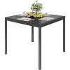 Aluminum Outdoor Metal Table for 2-4 Person,35" x 36" Rectangle Patio Dining Tables with Rectangular Non-Slip Stripe for Outiside Backyards, Porches - 2 of 4