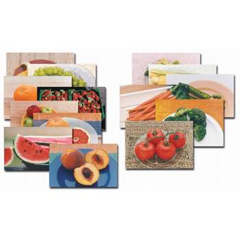 Stages Learning Materials Fruits & Vegetables Real Life Learning Poster Set, Set of 14