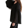 Women's Bell & Tassel Lace Tunic Top - entro - 3 of 4