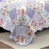 Rose Violet Patchwork 2 - Piece Quilt Set, Reversible Coverlet, Twin, All - Season - 4 of 4