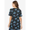 Woman Within Plus Size Perfect Printed Short-Sleeve V-Neck Tunic - 3 of 4