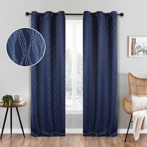 Navy curtains new arrivals