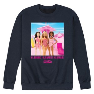 Men's - Barbie - Hi Barbie Beach Graphic Fleece Sweatshirt - 1 of 4