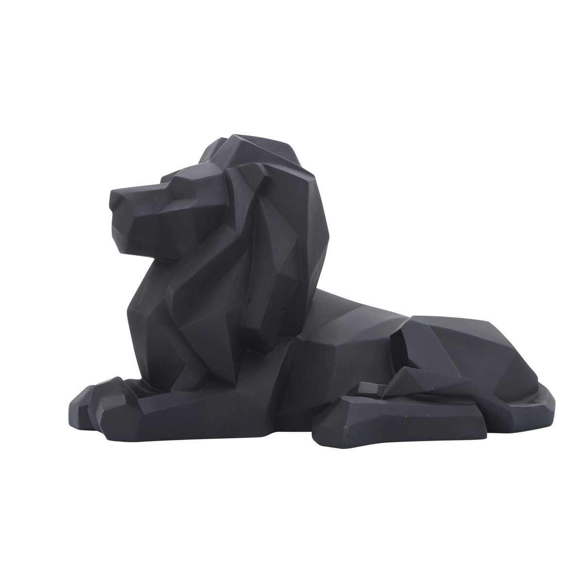 Modern Geometric Lion Figurine - Bold Resin Polyresin Sculpture - Sleek Abstract Animal Statue for Home, Office, Living Room & Desk Decor - 8" - thumbnail 7