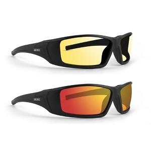 2 Pairs of Epoch Eyewear Epoch 3 Sunglasses with Red, Yellow Lenses - 1 of 4