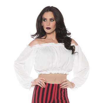 Underwraps Pirate Crop Top Blouse White Women's Costume
